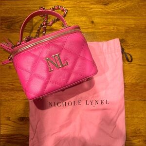 AUTHENTIC Nichole Lynel Pink Leather Lunchbox Bag